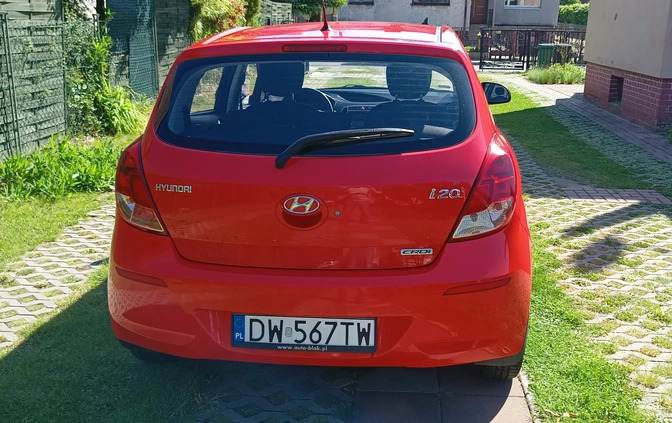 Hyundai i20 cena 14500 przebieg: 182782, rok produkcji 2013 z Wrocław małe 56